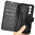 Leather Wallet Case & Card Holder Pouch for Oppo Reno12 Pro 5G - Black