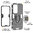 Slim Armour Tough Shockproof Case / Ring Holder Stand for Oppo Reno12 5G - Black