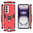 Slim Armour Tough Shockproof Case / Ring Holder Stand for Oppo Reno12 5G - Red