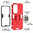 Slim Armour Tough Shockproof Case / Ring Holder Stand for Oppo Reno12 Pro 5G - Red