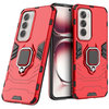 Slim Armour Tough Shockproof Case / Ring Holder Stand for Oppo Reno12 Pro 5G - Red