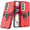Slim Armour Tough Shockproof Case / Ring Holder Stand for Oppo Reno12 Pro 5G - Red