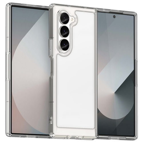 Hybrid Acrylic Tough Shockproof Case for Samsung Galaxy Z Fold6 - Clear (Frame)
