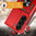 Slim Armour Shockproof Case / Slide Cover / Ring Stand for Samsung Galaxy Z Fold6 - Red
