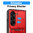 Slim Armour Shockproof Case / Slide Cover / Ring Stand for Samsung Galaxy Z Fold6 - Red