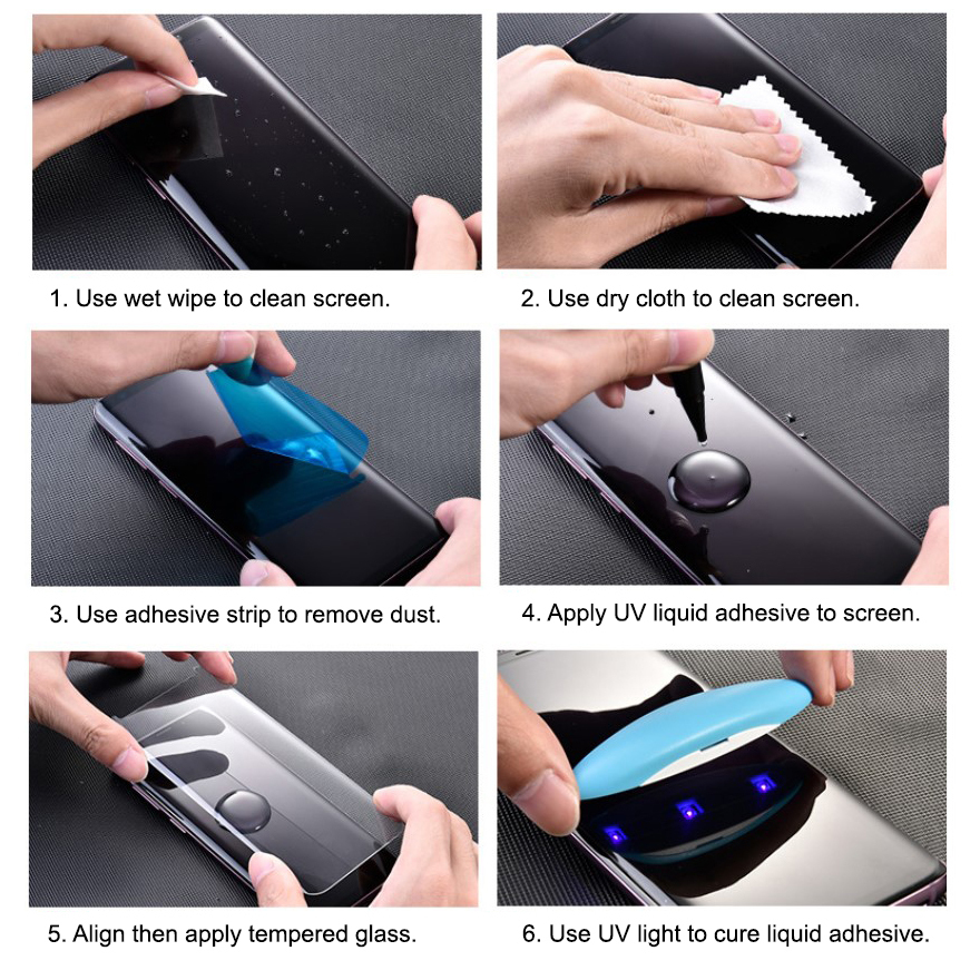 UV Liquid 3D Curved Tempered Glass Screen Protector Motorola Edge 50 Pro