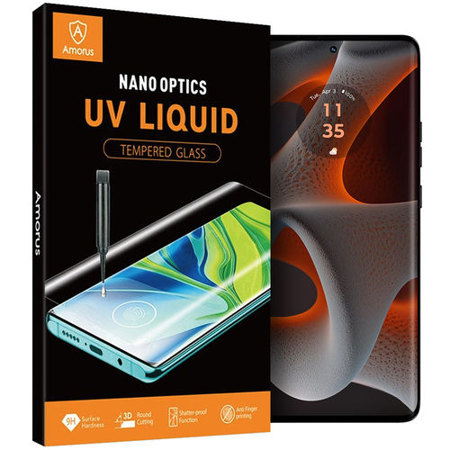 UV Liquid 3D Curved Tempered Glass Screen Protector Motorola Edge 50 Pro