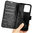 Leather Wallet Case & Card Holder Pouch for Xiaomi Redmi 13 4G - Black
