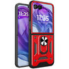 Slim Armour Shockproof Case / Finger Ring Stand for Motorola Razr 50 Ultra - Red