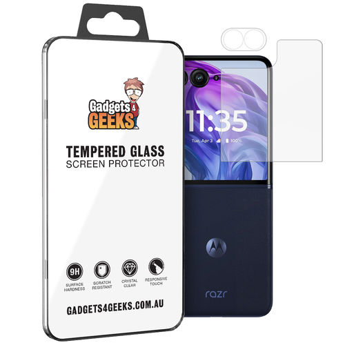 9H Tempered Glass Screen Protector / Camera Lens Cover for Motorola Razr 50 Ultra