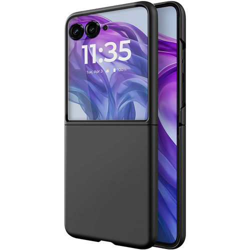 Slim Stealth Hard Shell Case for Motorola Razr 50 Ultra - Black (Matte)