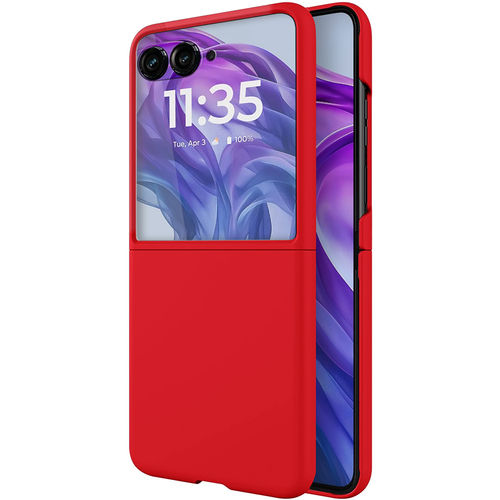 Slim Stealth Hard Shell Case for Motorola Razr 50 Ultra - Red (Matte)