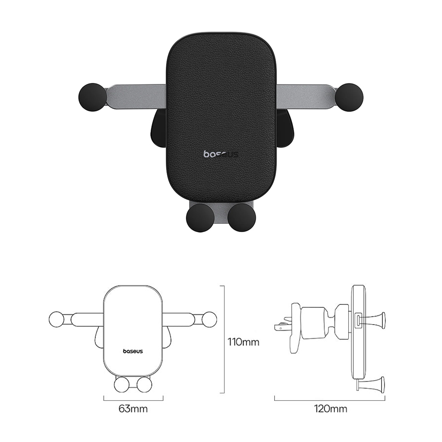 Baseus Ultra Control Mega Gravity / Air Vent Car Mount Holder for Foldable Phone