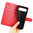 Leather Wallet Case & Card Holder Pouch for Google Pixel 9 Pro XL - Red
