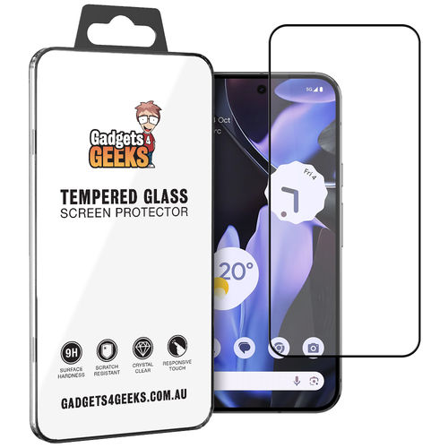 Full Coverage Tempered Glass Screen Protector for Google Pixel 9 Pro XL - Black