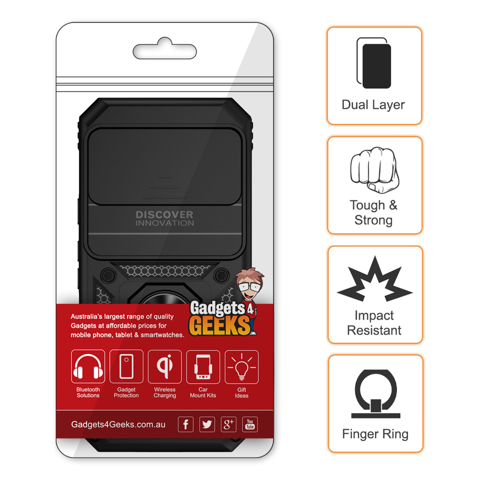 Heavy Duty Shockproof Case / Slide Camera Cover for Google Pixel 9 / 9 Pro - Black