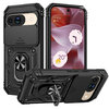Heavy Duty Shockproof Case / Slide Camera Cover for Google Pixel 9 / 9 Pro - Black