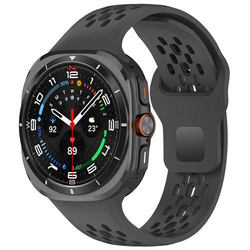Sport Silicone Band (Breathable) for Samsung Galaxy Watch Ultra (47mm) - Black