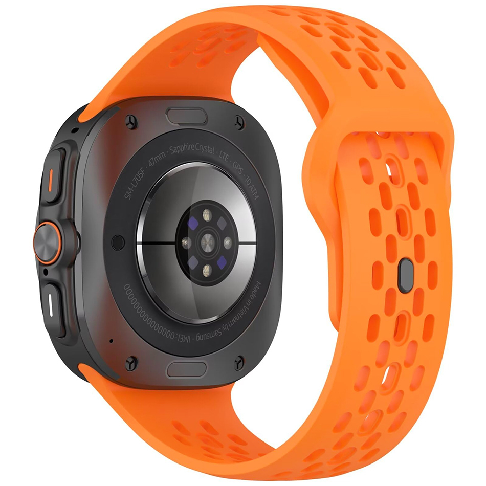 Sport Silicone Band for Samsung Galaxy Watch Ultra 47mm Orange