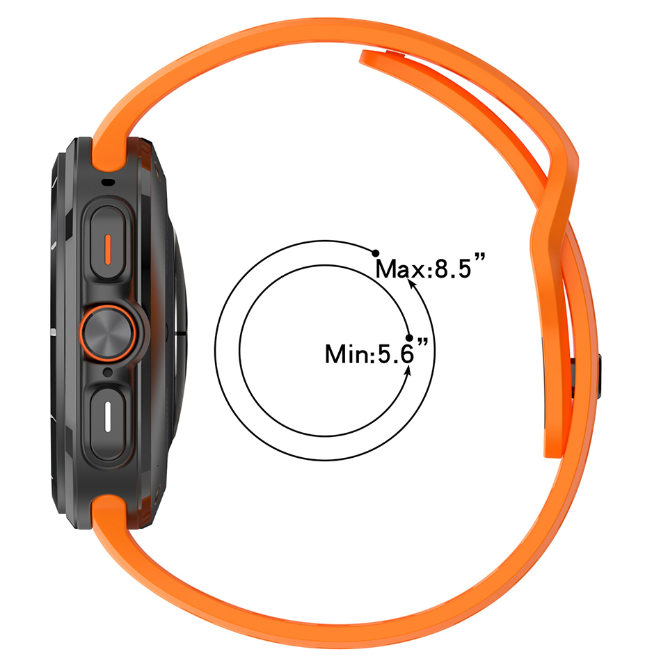 Sport Silicone Band for Samsung Galaxy Watch Ultra 47mm Orange