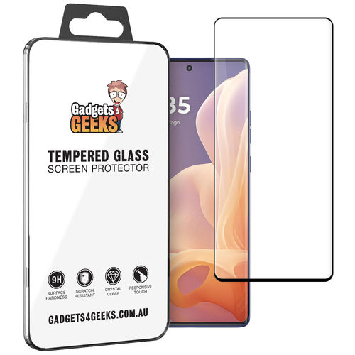 3D Curved Tempered Glass Screen Protector for Motorola Moto G85 - Black
