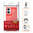 Mofi Flexi Slim Carbon Fibre Case for Motorola Moto G85 - Brushed Red