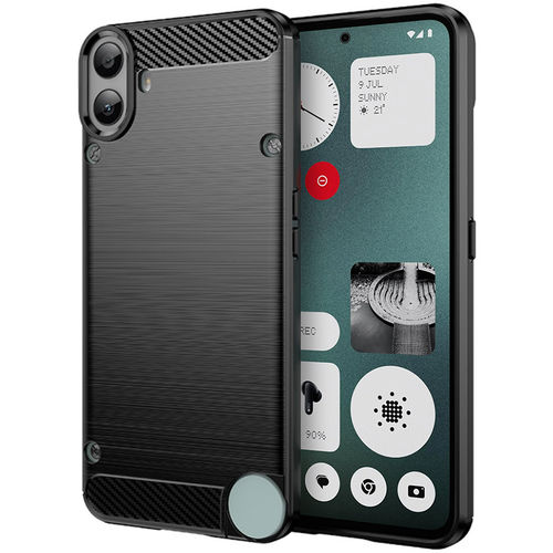 Flexi Slim Carbon Fibre Case for Nothing CMF Phone 1 - Brushed Black