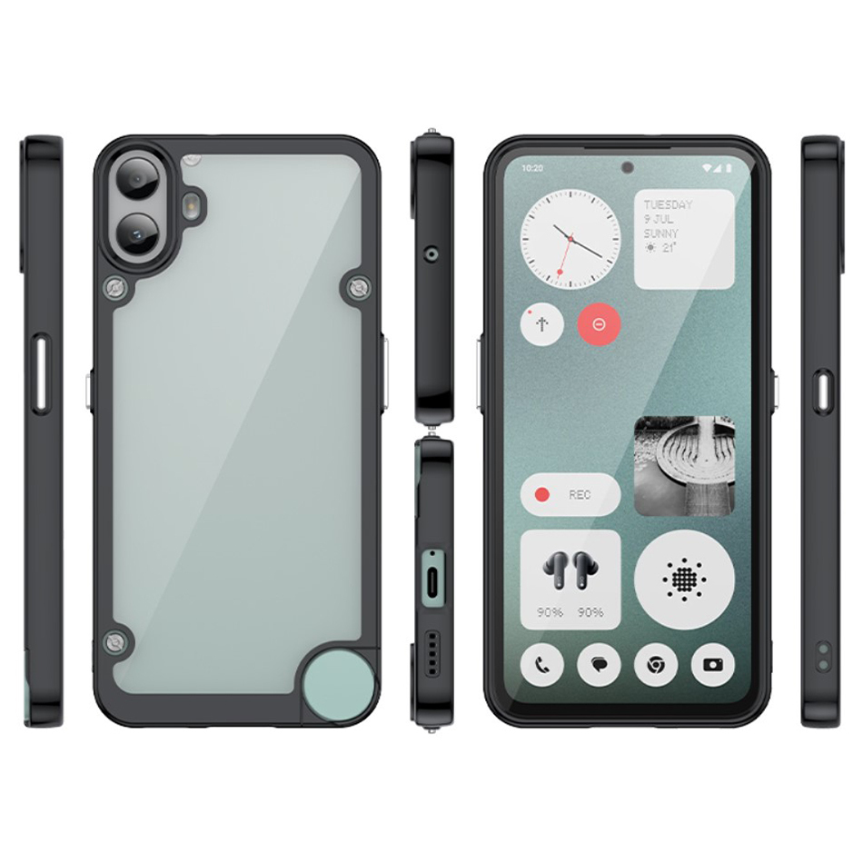 Hybrid Acrylic Shockproof Case for Nothing CMF Phone 1 (Black)
