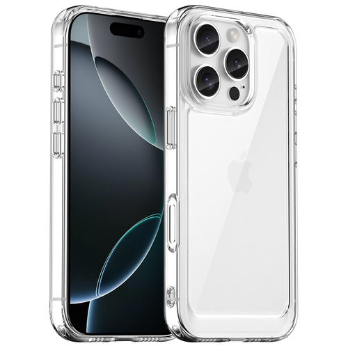 Hybrid Acrylic Tough Shockproof Case for Apple iPhone 16 Pro - Clear (Frame)