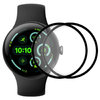(2-Pack) 3D Curved Screen Protector for Google Pixel Watch 3 (45mm) - Black (Frame)