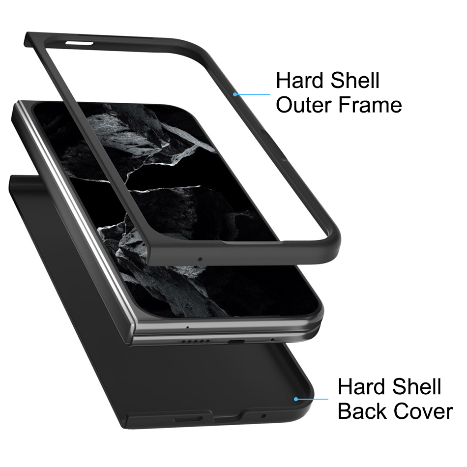 Slim Stealth Hard Shell Case for Google Pixel 9 Pro Fold - Black (Matte)