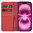 Leather Wallet Case & Card Holder Pouch for Apple iPhone 16 - Red