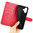 Leather Wallet Case & Card Holder Pouch for Apple iPhone 16 Plus - Red