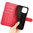 Leather Wallet Case & Card Holder Pouch for Apple iPhone 16 Pro - Red