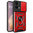 Heavy Duty Shockproof Case / Slide Camera Cover for Motorola Moto G85 - Red