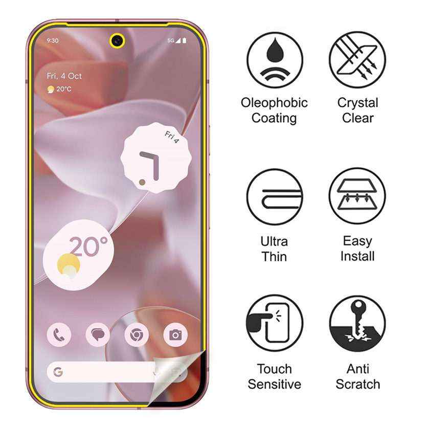 (2-Pack) Hydrogel TPU Film Screen Protector for Google Pixel 9 / 9 Pro