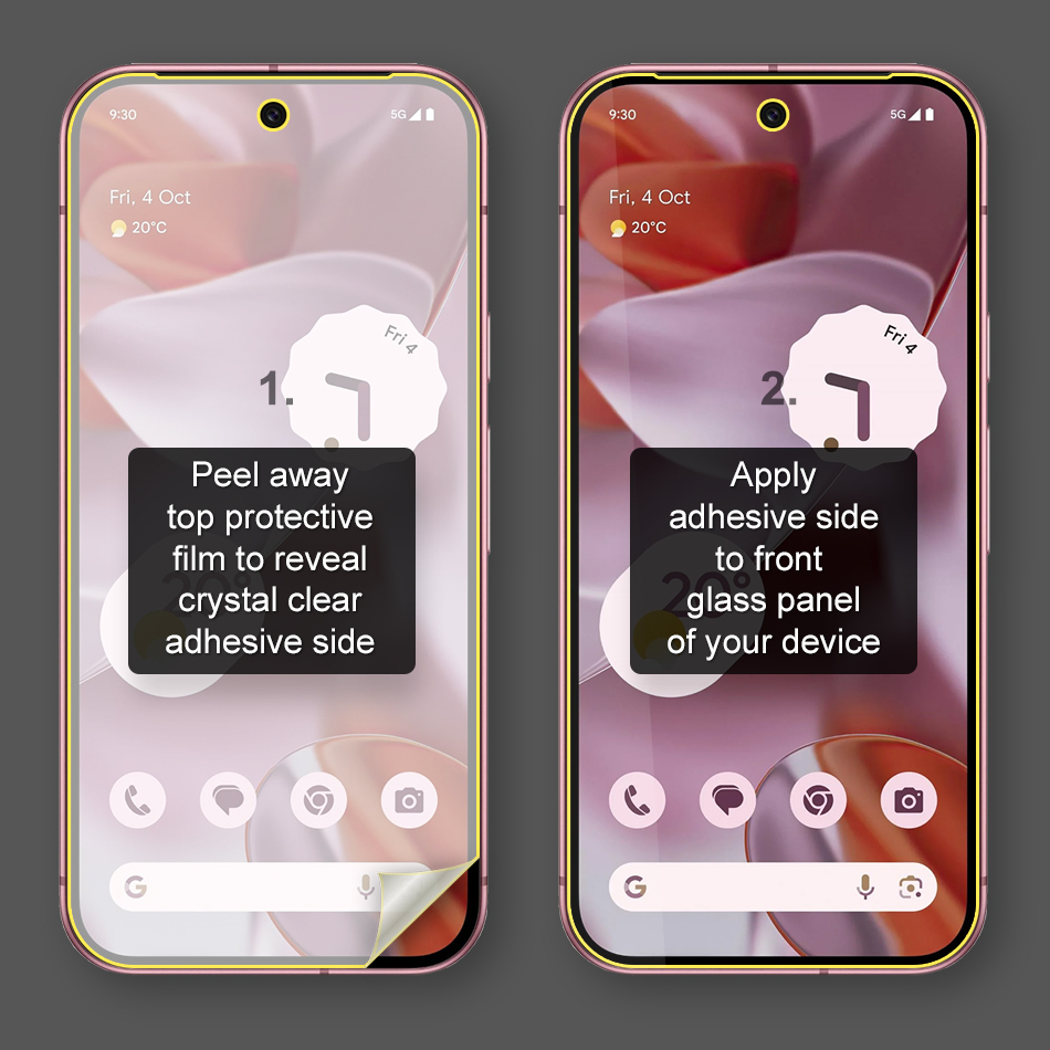 (2-Pack) Hydrogel TPU Film Screen Protector for Google Pixel 9 / 9 Pro