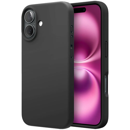 Flexi Stealth Liquid Silicone Case for Apple iPhone 16 - Black (Matte)