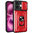Heavy Duty Slide Case / Card Slot Holder / Camera Cover for Apple iPhone 16 - Red