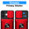 Heavy Duty Slide Case / Card Slot Holder / Camera Cover for Apple iPhone 16 Plus - Red