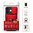 Heavy Duty Slide Case / Card Slot Holder / Camera Cover for Apple iPhone 16 Plus - Red