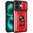 Heavy Duty Slide Case / Card Slot Holder / Camera Cover for Apple iPhone 16 Plus - Red