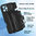 Heavy Duty Slide Case / Card Slot Holder / Camera Cover for Apple iPhone 16 Pro - Black