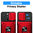 Heavy Duty Slide Case / Card Slot Holder / Camera Cover for Apple iPhone 16 Pro - Red