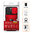 Heavy Duty Slide Case / Card Slot Holder / Camera Cover for Apple iPhone 16 Pro - Red