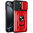 Heavy Duty Slide Case / Card Slot Holder / Camera Cover for Apple iPhone 16 Pro - Red