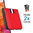 Slim Hard Shell Wallet Case / Card Holder Pouch for Motorola Razr 50 Ultra - Red