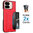 Slim Texture Wallet Case / Card Holder Pouch for Google Pixel 9 Pro Fold - Red