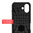 Military Defender Tough Shockproof Case for Apple iPhone 16 Plus - Red