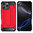 Military Defender Shockproof Case for Apple iPhone 16 Pro Max - Red